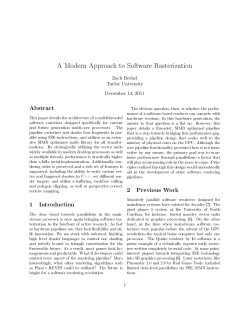 A Modern Approach to Software Rasterization
