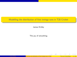 Modelling the distribution of first innings runs in T20 Cricket