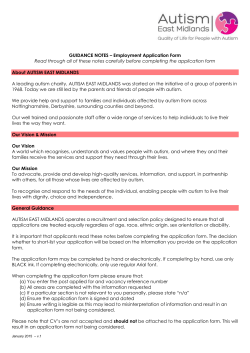 Guidance Notes – Employment Application