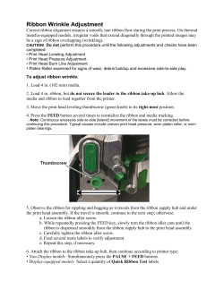 Ribbon Wrinkle Adjustment