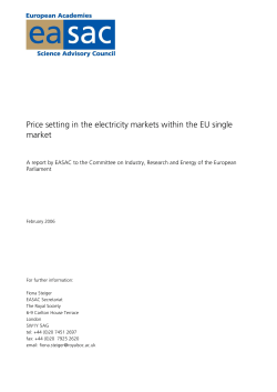 Electricty Price Setting