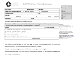 CPD Log - CPHR Saskatchewan