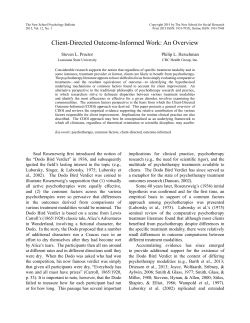 Client-Directed Outcome-Informed Work