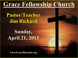 I. Introduction - Grace Fellowship