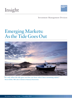 Insight Emerging Markets: As the Tide Goes Out