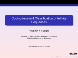 Coding-invariant Classification of Infinite Sequences