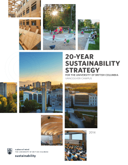 20-year sustainability strategy - UBC Sustainability
