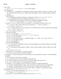 Set Theory - Computer Science, UC Davis