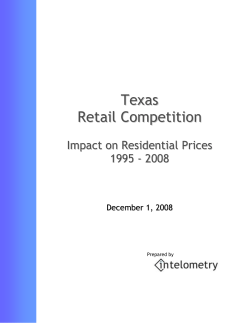 Texas Retail Competition - Alliance for Retail Markets