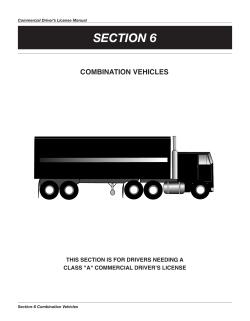 sectIon 6 - combInatIon veHIcles