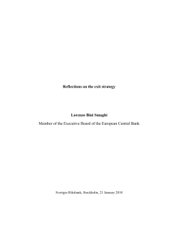 Reflections on the exit strategy