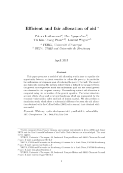 Efficient and fair allocation of aid