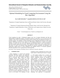 Optimal Scheduling In Cloud Computing Environment Using the Bee
