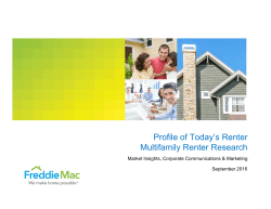 Profile of Today`s Renter Multifamily Renter Research