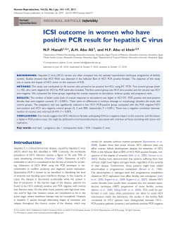 ICSI outcome in women who have positive PCR result for hepatitis C