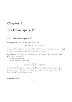 Chapter 5 Euclidean space IR