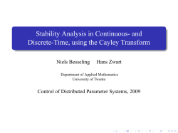 Stability Analysis in Continuous- and Discrete