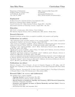 Ana Rita Pires Curriculum Vitae