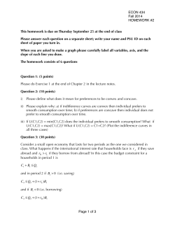 ECON 434 Fall 2014 HOMEWORK #2 This