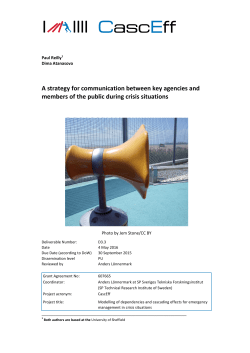A strategy for communication between key agencies and