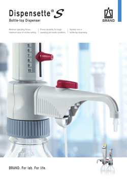 Dispensette&reg;S - BRAND GMBH + CO KG