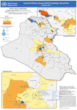 Iraq Oral Cholera Vaccine (OCV) Campaign: Round One