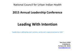 Presentation - National Council of Urban Indian Health