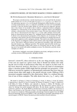 A Smooth Model of Decision Making under
