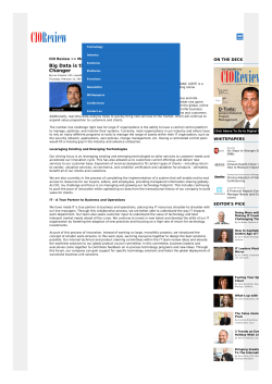 Big Data is the Number One Game Changer