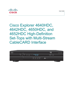 Cisco Explorer 4640HDC, 4642HDC, 4650HDC, and 4652HDC