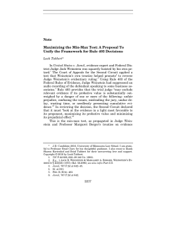 Note Maximizing the Min-Max Test: A Proposal To Unify the
