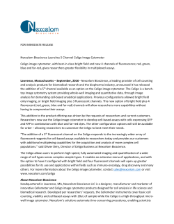 Nexcelom Bioscience Launches 5 Channel Celigo Image Cytometer