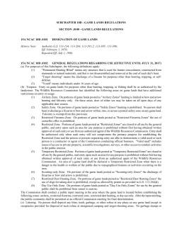 SUBCHAPTER 10D - GAME LANDS