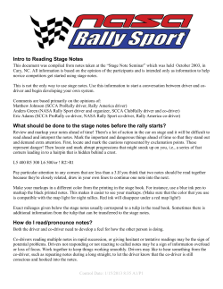 Intro to Reading Stage Notes