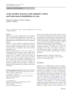 Acute nicotine increases both impulsive choice and