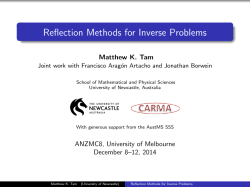 @let@token Reflection Methods for Inverse Problems