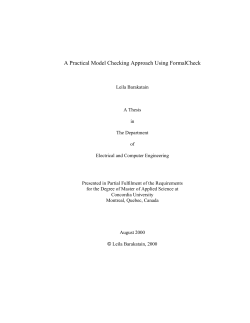A Practical Model Checking Approach Using