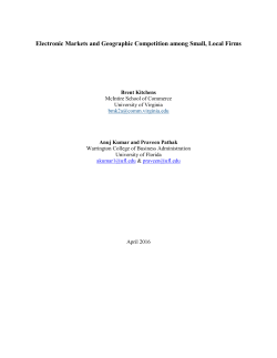 Electronic Markets and Geographic Competition among Small, Local