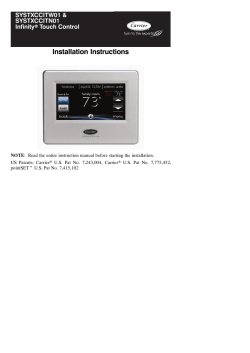 Carrier New Infinity Control - Touch-Screen - A