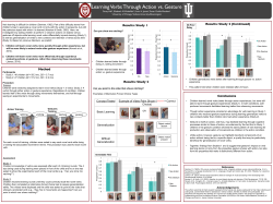 Learning Verbs Through Action vs. Gesture