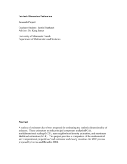 Intrinsic Dimensionality Estimation