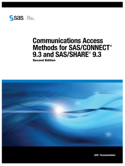 Communications Access Methods for SAS/CONNECT