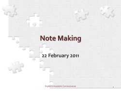 Note Making