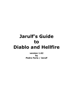 Jarulf`s Guide to Diablo and Hellfire, v1.62