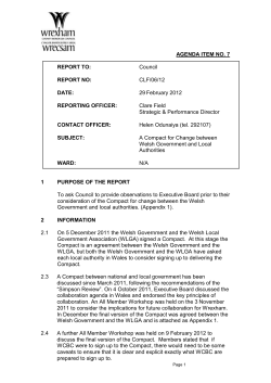 3 recommendation - Wrexham County Borough Council