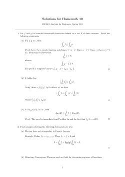 Solutions for Homework 10
