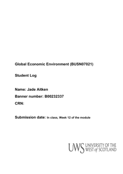Global Economic Environment Log