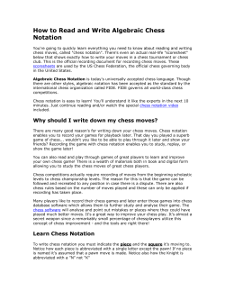 How to Read and Write Algebraic Chess Notation