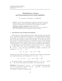 Multiobjective Games and Determining Pareto