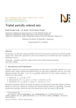 Tripled partially ordered sets